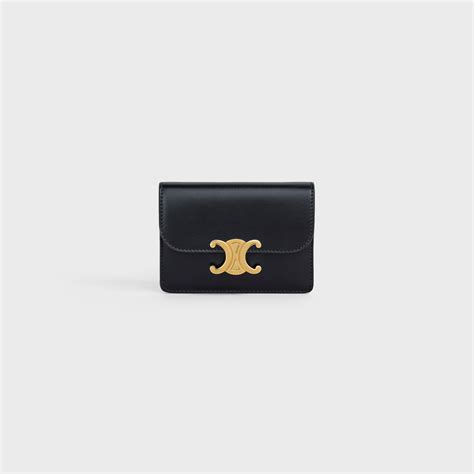 triomphe wallet celine|celine triomphe card holder.